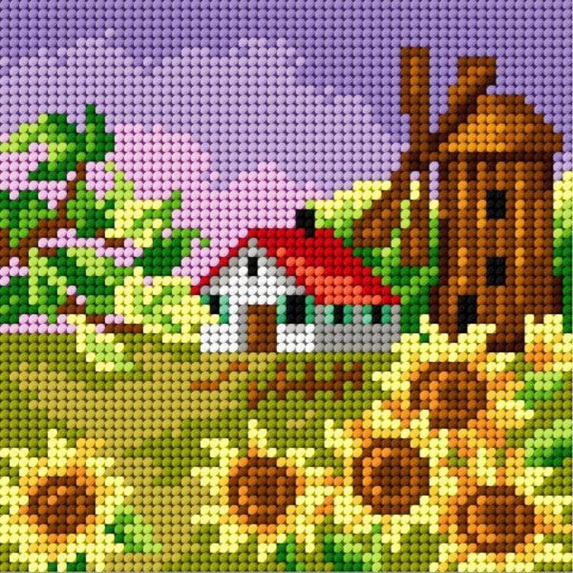 Orchidea Four Seasons Autumn Gobelin Canvas For Halfstitch Without Yarn